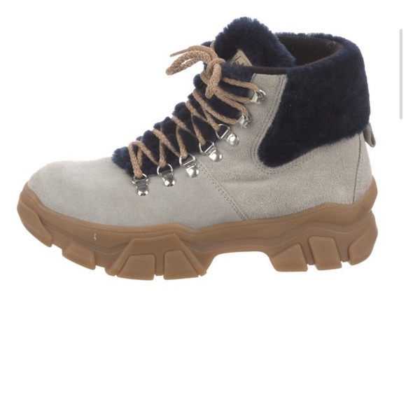 Montelliana Suede Colorblock Pattern Hiking Boots Size: 7 new - Picture 6 of 6